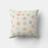 Pastel Polka Dot Sierkussen (Achterkant)