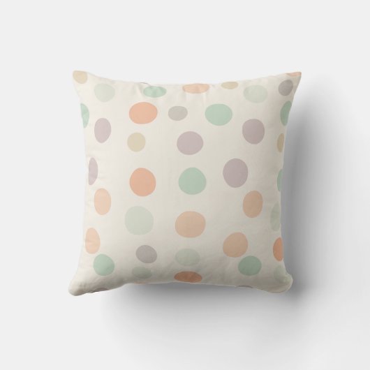 Pastel Polka Dot Sierkussen (Achterkant)
