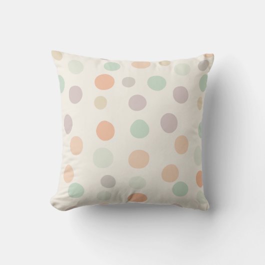 Pastel Polka Dot Sierkussen (Voorkant)