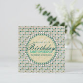 Pastel Polka Dots 50ste verjaardag uitnodigingen (Staand voorkant)