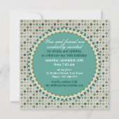 Pastel Polka Dots 50ste verjaardag uitnodigingen (Achterkant)