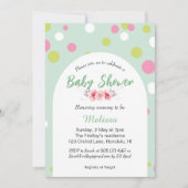 Pastel polka dots baby shower kaart (Voorkant)