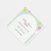 Pastel polka dots baby shower servet (Hoek)