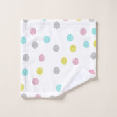 Pastel Polka Dots Bath Towel Set Bad Handdoek (Wasdoekje)