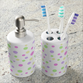 Pastel Polka Dots Bathroom set Tandenborstelhouder