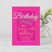 Pastel Polka Dots Birthday Party Kaart (Staand voorkant)