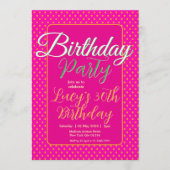 Pastel Polka Dots Birthday Party Kaart (Voorkant)