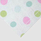 Pastel Polka Dots Blauw Groen Roze Kerst Tissuepapier (Detail)