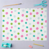 Pastel Polka Dots Blauw Groen Roze Kerst Tissuepapier (Craft)