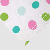Pastel Polka Dots Blauw Groen Roze Kerst Tissuepapier (Detail)