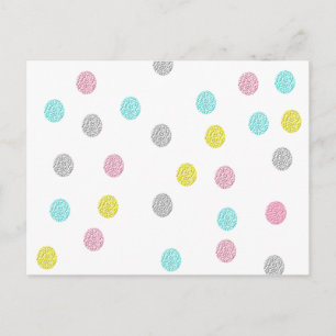 Pastel Polka Dots Briefkaart