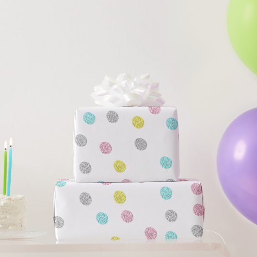 Pastel Polka Dots Cadeaupapier (Feestgeschenken)