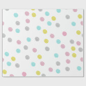 Pastel Polka Dots Cadeaupapier (Vlak)