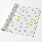 Pastel Polka Dots Cadeaupapier (Uitgerold)