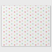 Pastel Polka Dots Cadeaupapier (Vlak)