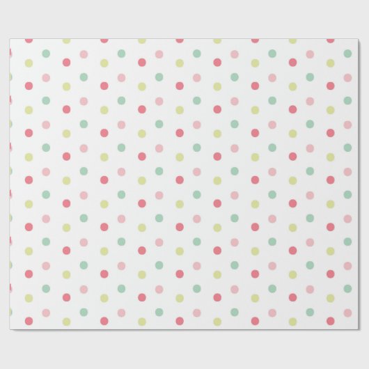 Pastel Polka Dots Cadeaupapier (Vlak)