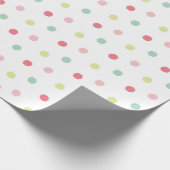 Pastel Polka Dots Cadeaupapier (Hoek)