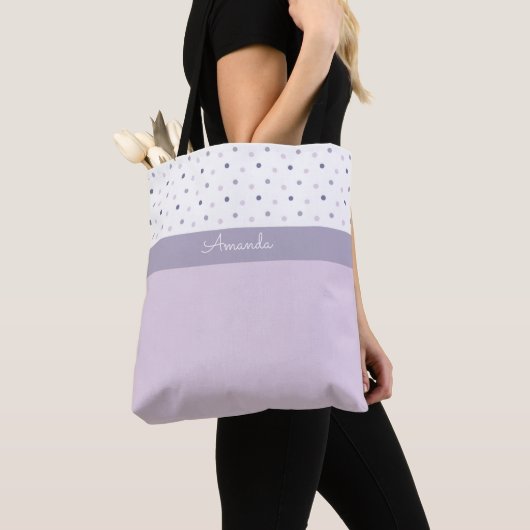 Pastel Polka Dots Canvas tas (Dichtbij)