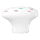 Pastel Polka Dots Ceramic Knob Keramische Knop (Zijkant)