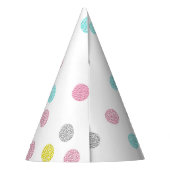 Pastel Polka Dots Feesthoedjes (Achterkant)