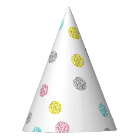 Pastel Polka Dots Feesthoedjes (Voorkant)