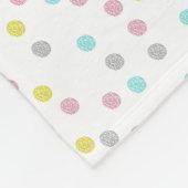 Pastel Polka Dots Fleece Deken (Hoek)