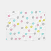 Pastel Polka Dots Fleece Deken (Voorkant (Horizontaal))