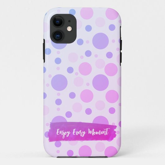 Pastel polka dots iPhone Case (Achterkant)