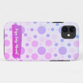 Pastel polka dots iPhone Case (Achterkant (horizontaal))