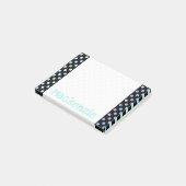 Pastel Polka Dots Iriserende Shimmer Glitter Naam Post-it® Notes (Schuin)