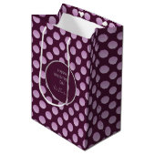 Pastel Polka Dots  Medium Cadeauzakje (Voorkant Gekanteld)