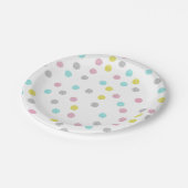 Pastel Polka Dots Papieren Bordje (Gekanteld)