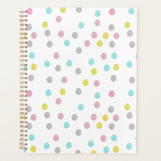 Pastel Polka Dots Planner (Voorkant)