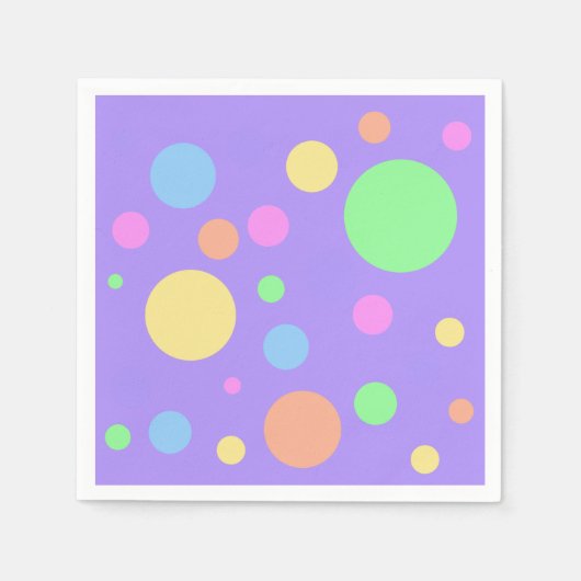 Pastel Polka Dots Servet (Voorkant)