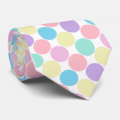 Pastel Polka Dots Stropdas (Opgerold)