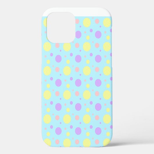 Pastel polka-stippen iPhone / iPad case (Achterkant)