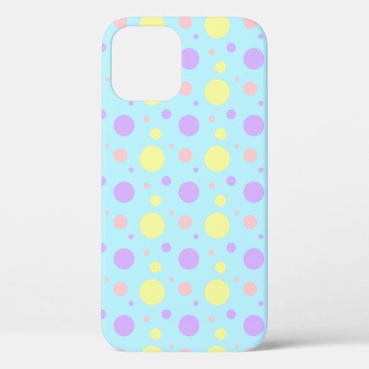 Pastel polka-stippen iPhone / iPad case (Achterkant)