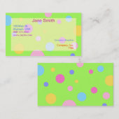 Pastel Polka-Visitekaartjes Visitekaartje (Voorkant / Achterkant)