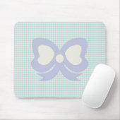 PASTEL POLKADOTS EN RIBBON BLAUW PAARS MUISMAT (Met muis)