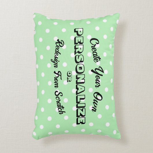 Pastel Polkadots Pattern - Green Accent Kussen (Voorkant(Verticaal))