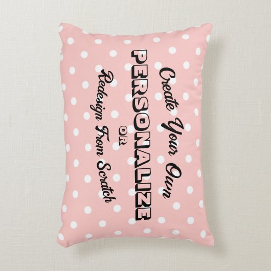 Pastel Polkadots Pattern - Peach Accent Kussen (Voorkant(Verticaal))