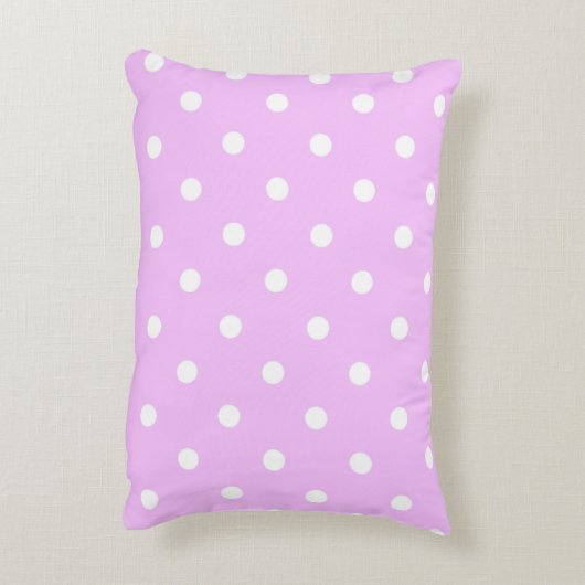 Pastel Polkadots Pattern - Roze Accent Kussen (Achterkant (Verticaal))