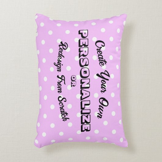 Pastel Polkadots Pattern - Roze Accent Kussen (Voorkant(Verticaal))