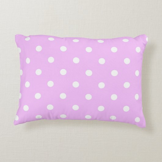 Pastel Polkadots Pattern - Roze Accent Kussen (Achterkant)