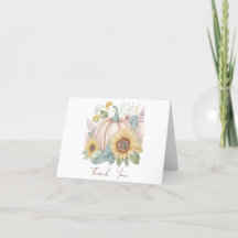 Pastel pompoen en boho bloemen op maat