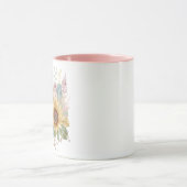 Pastel pompoen en boho bloemen op maat mok (Midden)