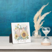 Pastel pompoen en boho bloemstuk op maat fotoplaat (Insitu)