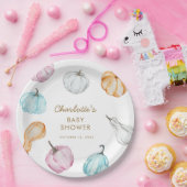 Pastel Pompoen Geslacht Neutraal Herfst Baby showe Papieren Bordje (Feest)