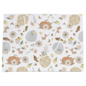 Pastel Pompoen Herfst Floral Gift Bag Groot Cadeauzakje (Voorkant)