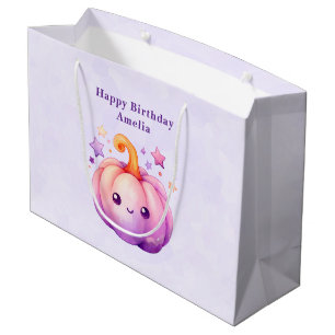 Pastel Pompoen met Sterren Cute Droomverjaardag Groot Cadeauzakje